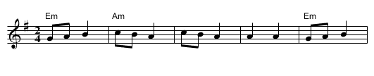 Logovac - staff notation