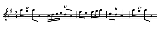 L'Oiseau Royale - staff notation