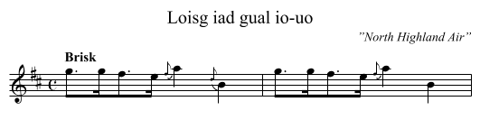Loisg iad gual io-uo - staff notation