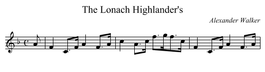 Lonach Highlander's, The - staff notation
