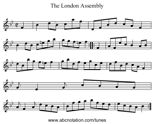London Assembly, The - staff notation
