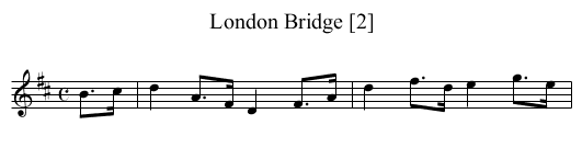 London Bridge [2] - staff notation