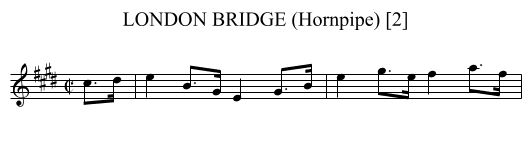LONDON BRIDGE (Hornpipe) [2] - staff notation