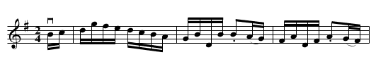 London -- Hornpipe - staff notation