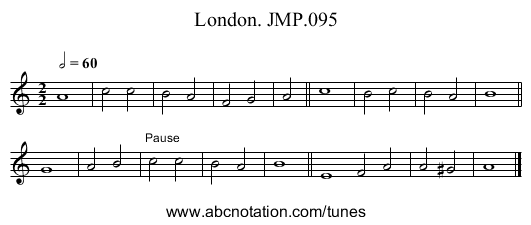 London. JMP.095 - staff notation