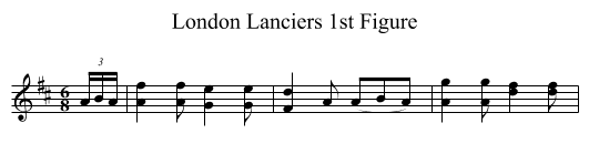 London Lanciers 1st Figure - staff notation