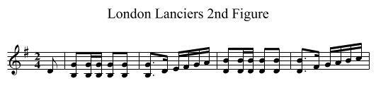 London Lanciers 2nd Figure - staff notation