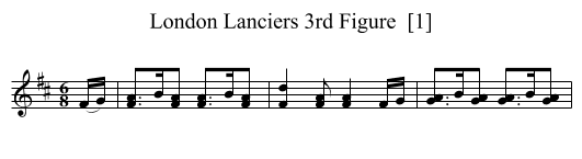 London Lanciers 3rd Figure  [1] - staff notation