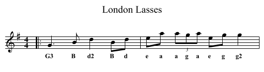 London Lasses - staff notation