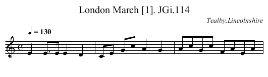 London March [1]. JGi.114 - staff notation