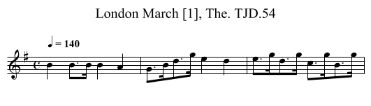 London March [1], The. TJD.54 - staff notation