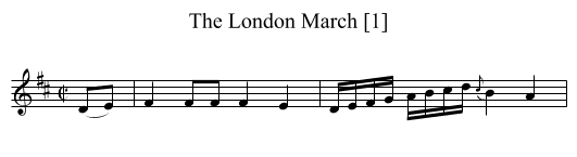 London March [1], The - staff notation