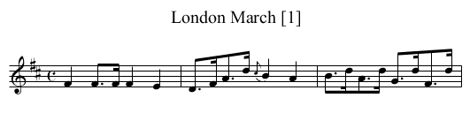 London March [1] - staff notation