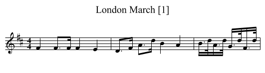 London March [1] - staff notation