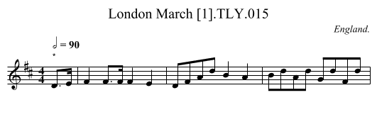 London March [1].TLY.015 - staff notation