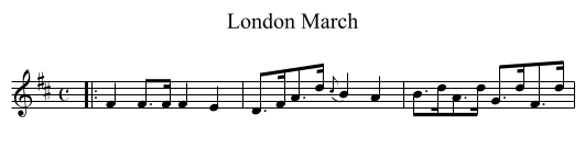 London March - staff notation
