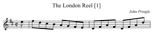 London Reel [1], The - staff notation