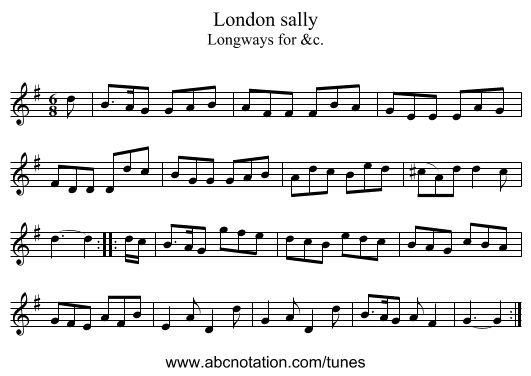 London sally - staff notation