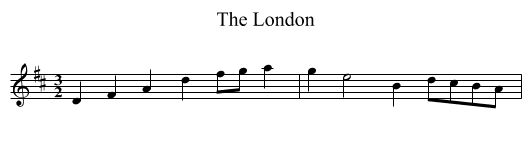 London, The  - staff notation