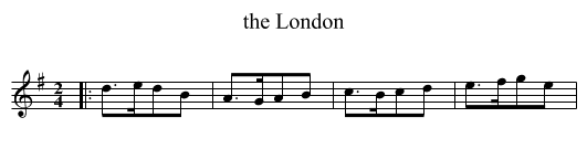 London, the  - staff notation