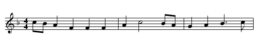 London (Watton Town's End) - staff notation