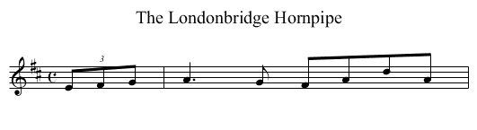 Londonbridge Hornpipe, The - staff notation