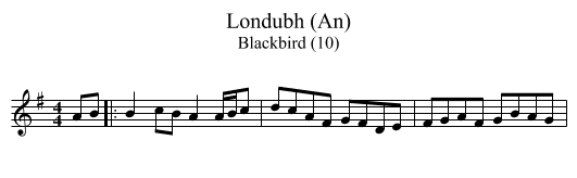 Londubh (An) - staff notation