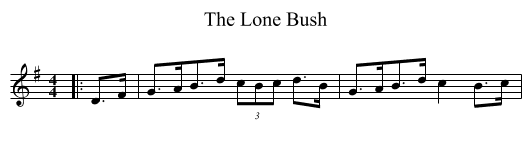 Lone Bush, The  - staff notation