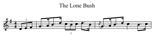 Lone Bush, The  - staff notation