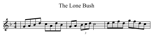 Lone Bush, The  - staff notation
