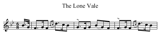 Lone Vale, The - staff notation