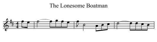 Lonesome Boatman, The  - staff notation