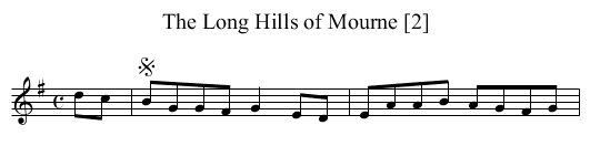 Long Hills of Mourne [2], The - staff notation