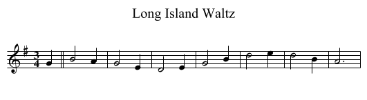 Long Island Waltz - staff notation