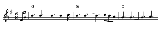 Long Long Trail - staff notation