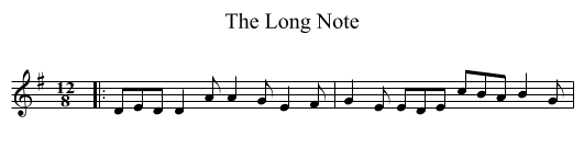 Long Note, The  - staff notation