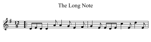 Long Note, The  - staff notation