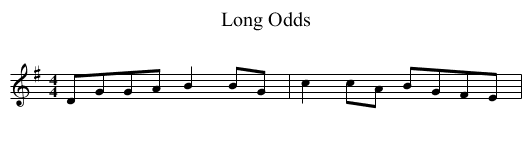 Long Odds - staff notation