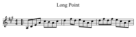 Long Point - staff notation