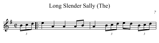 Long Slender Sally (The) - staff notation