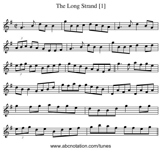 Long Strand [1], The - staff notation