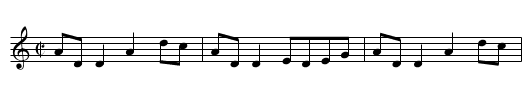 Long Strand - staff notation