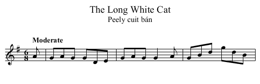Long White Cat, The - staff notation