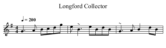 Longford Collector - staff notation