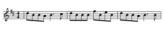 Longford Tinker - staff notation