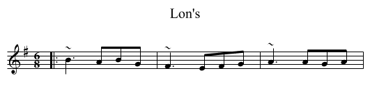 Lon's - staff notation