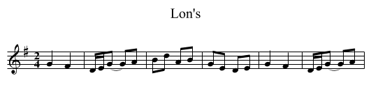 Lon's - staff notation