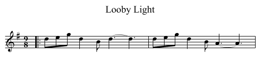 Looby Light - staff notation