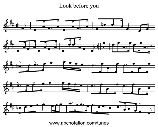Look before you - staff notation