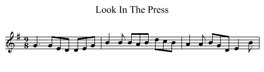 Look In The Press - staff notation